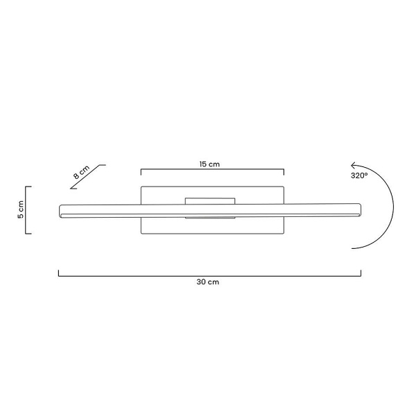 Lampa ścienna REM czarna - Moosee